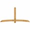 Ekena Millwork Bellingham Rough Sawn Timber Gable Bracket, Western Red Cedar, 108"W x 54"H x 2"D x 6"F, 12/12 Pitch GBW108X54X0206BEL00RWR - alternate 1